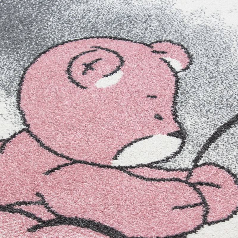 Children's Floor Rug - Anna Bear Pink