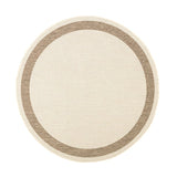 Round Jute Outdoor Rug - Nomad Edge Cream