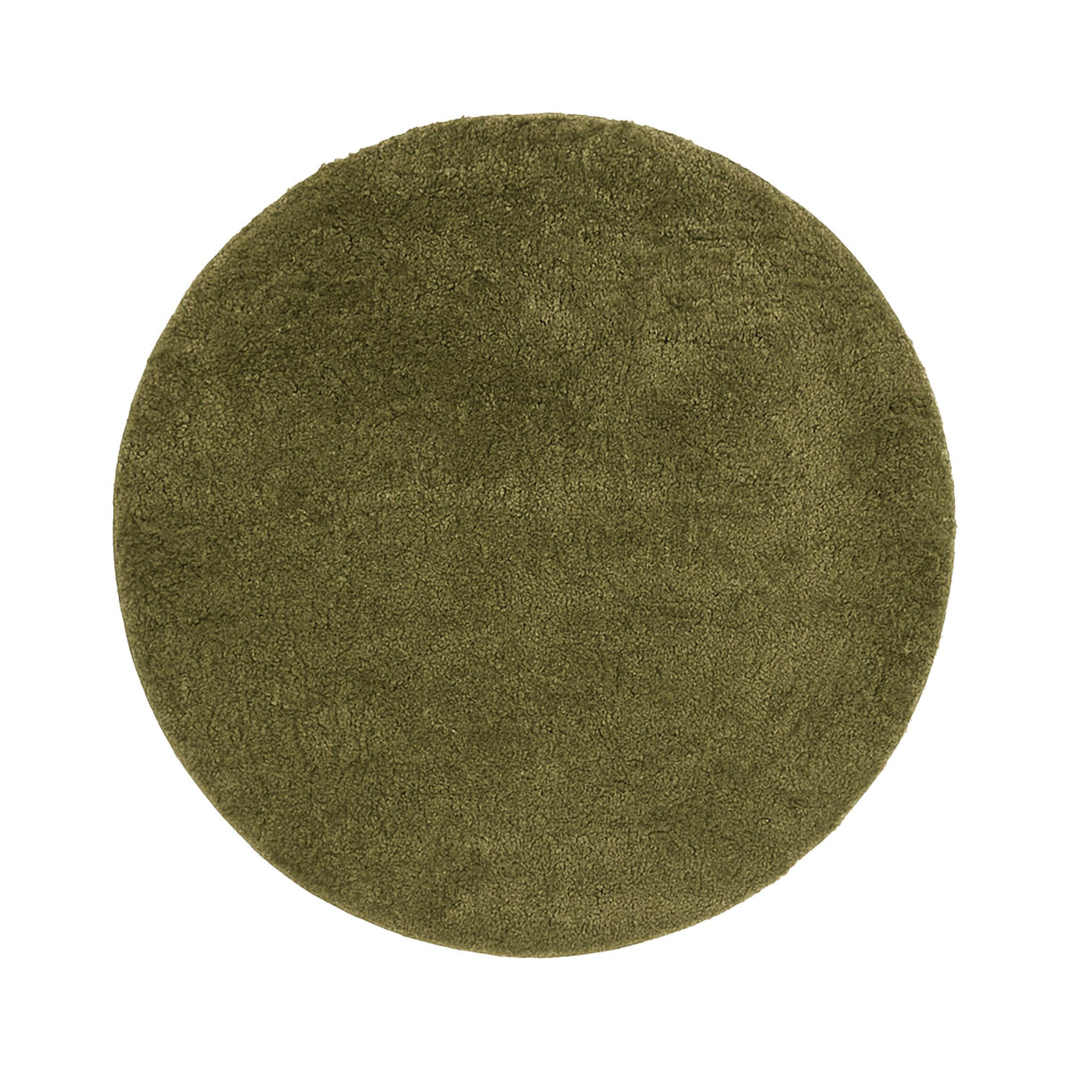 Round High-Pile Rug – Wish Green