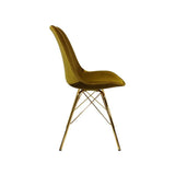 Velvet Chair Gold - Gold Frame