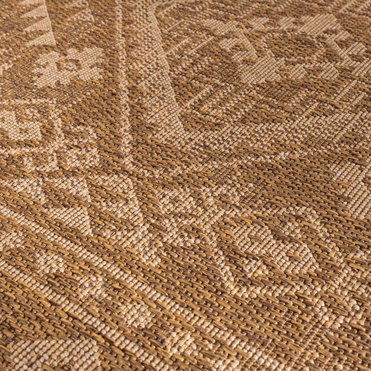 Jute Outdoor Rug - Mavi Medallion Brown/Cream