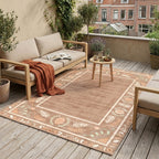 Outdoor rug - Maui Border Terracotta