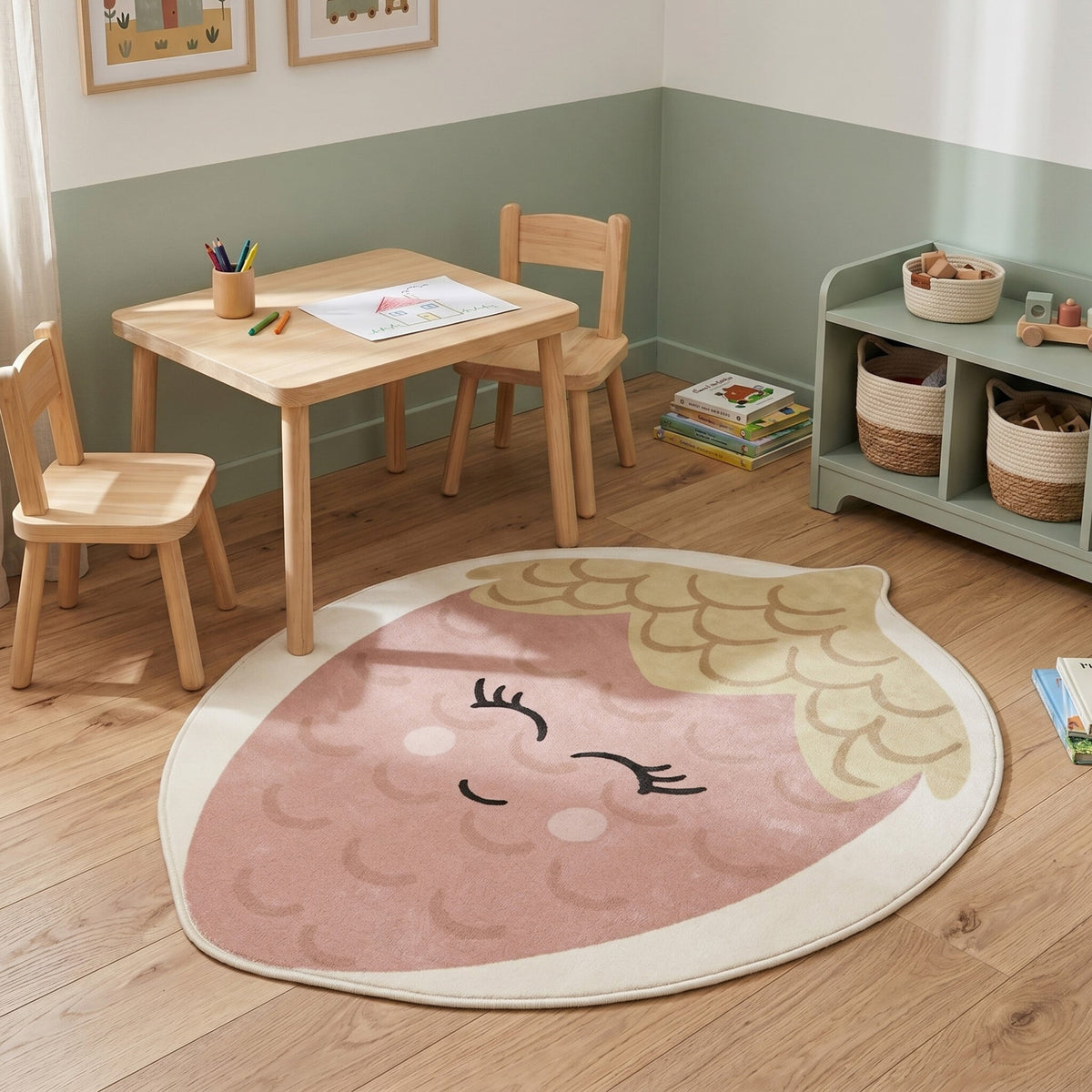 Washable Kids’ Rug – Berry Strawberry Pink
