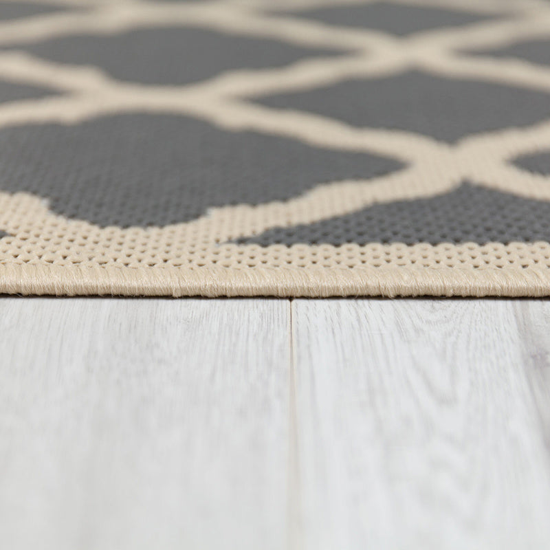 Retro balcony rug - Floreno Padua Beige/Anthracite