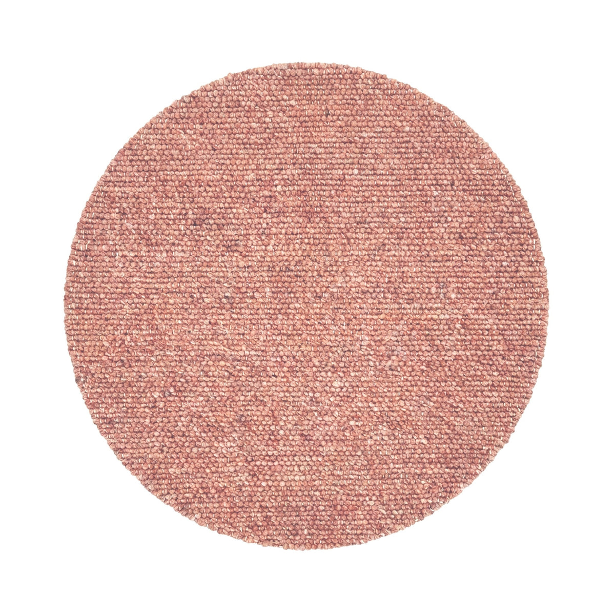 Round Wool Rug – Feline Terracotta
