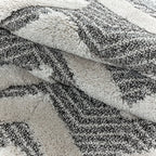 Scandinavian floor rug - Pitea Panel Grey/Cream