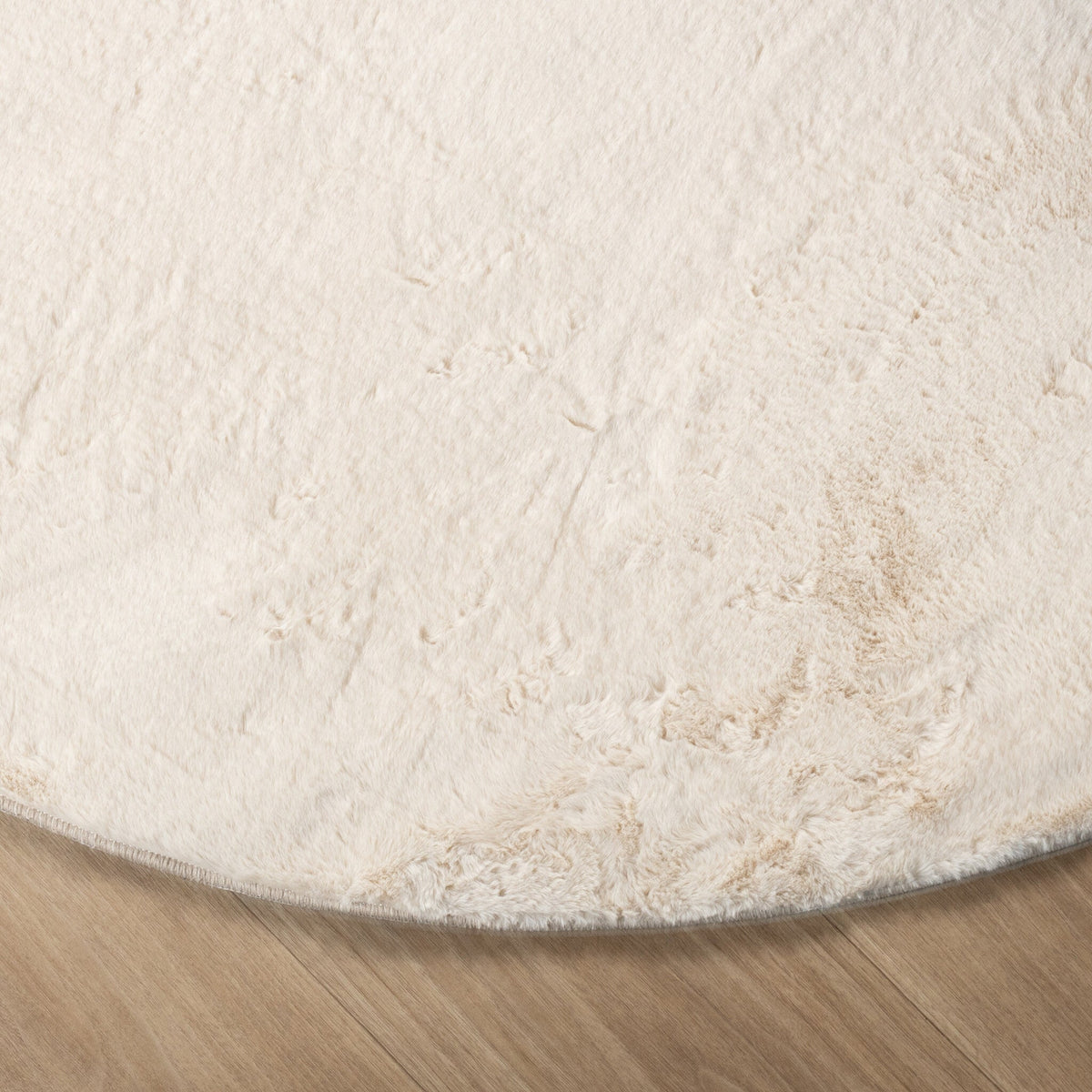 Oval Low-Pile Rug – Cozy Cream