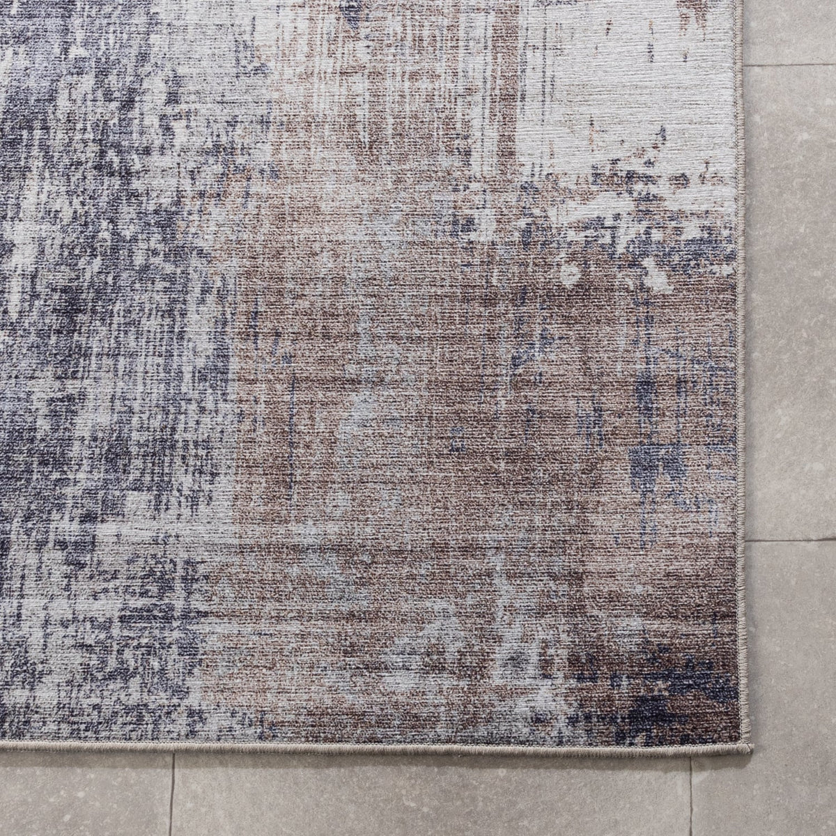 Washable Runner - Domingo Grunge Taupe/Cream