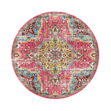 Round oriental rug - Leyla Medallion Multicolor