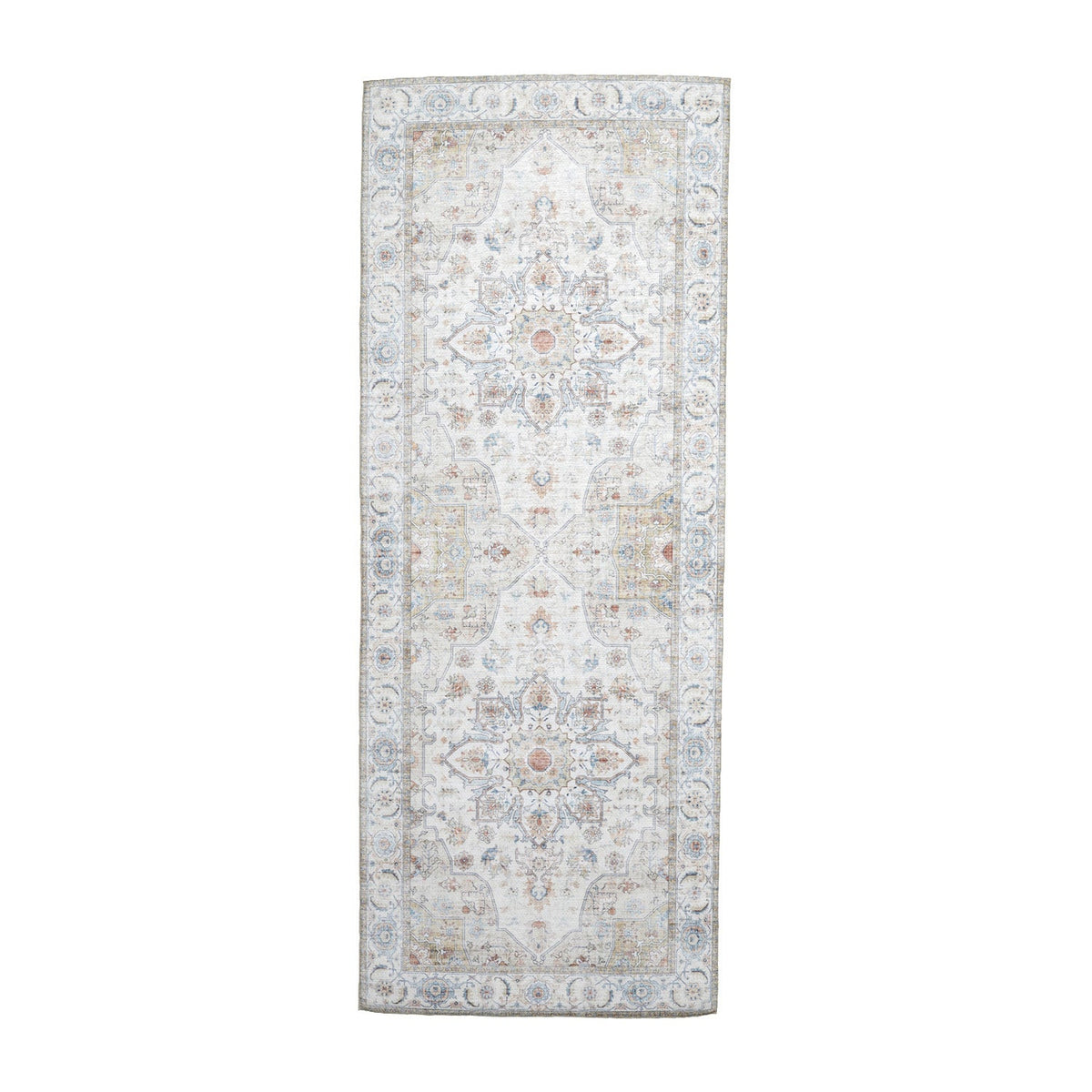 Washable Runner - Domingo Mandala White