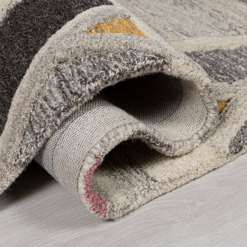 Graphic floor rug - Mado River Grey