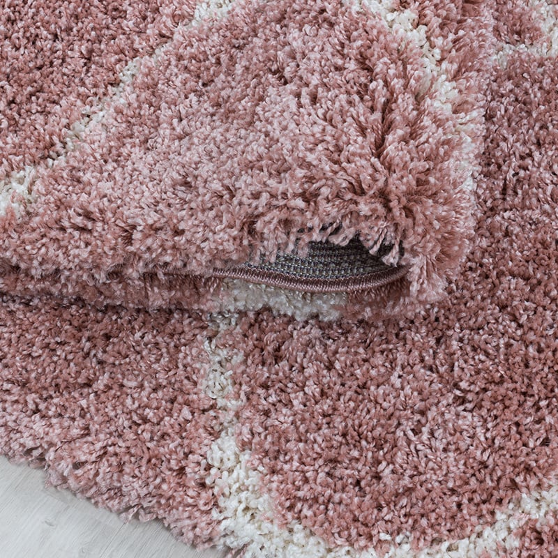 Berber Rug - Agadir Circle Rose/Cream