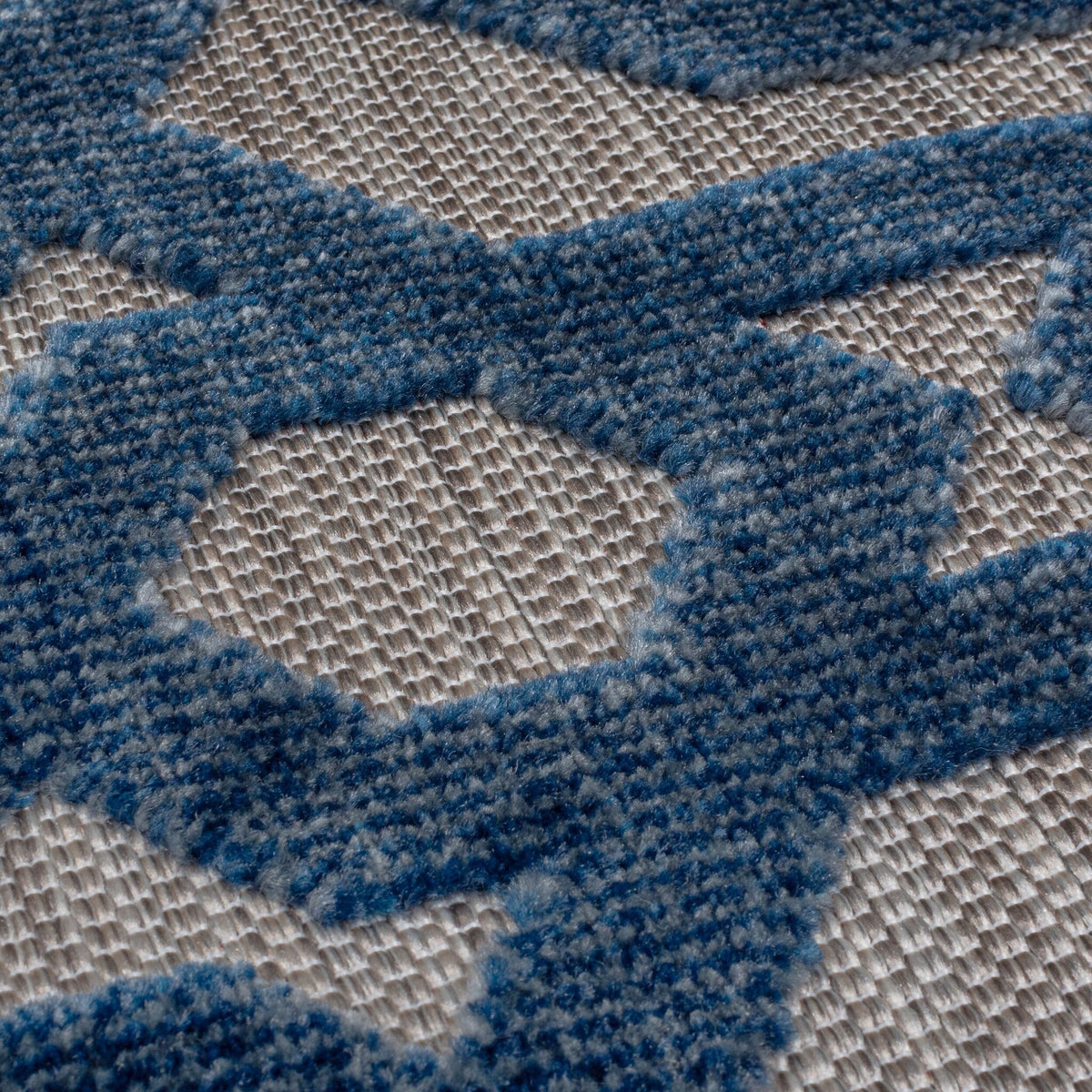 Round Outdoor Rug - Piatto Oro Blue