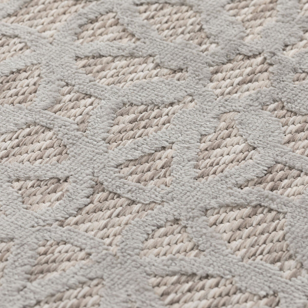Outdoor rug - Piatto Argento Silver/White