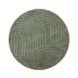 Round Scandinavian rug - Lova Arches Green