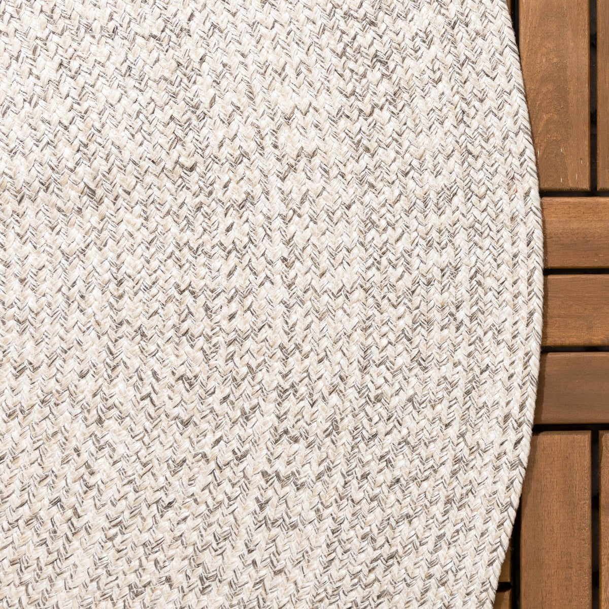 Round Jute Outdoor Rug - Bali White