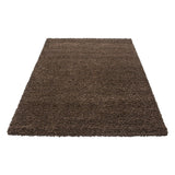 High pile floor rug - Life Brown