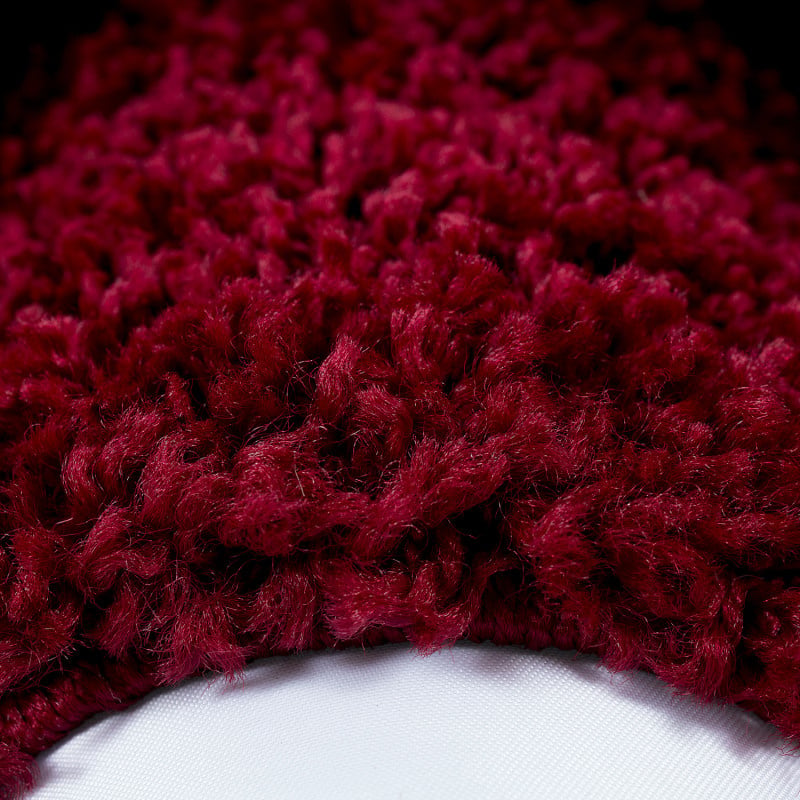High-Pile Floor Rug - Edge Red