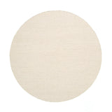 Round Wool Rug - Feline White