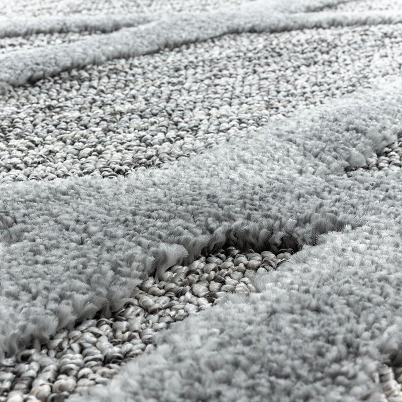 Scandinavian floor rug - Pitea Double Grey