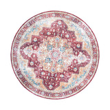 Round Vintage Rug - Azara Red