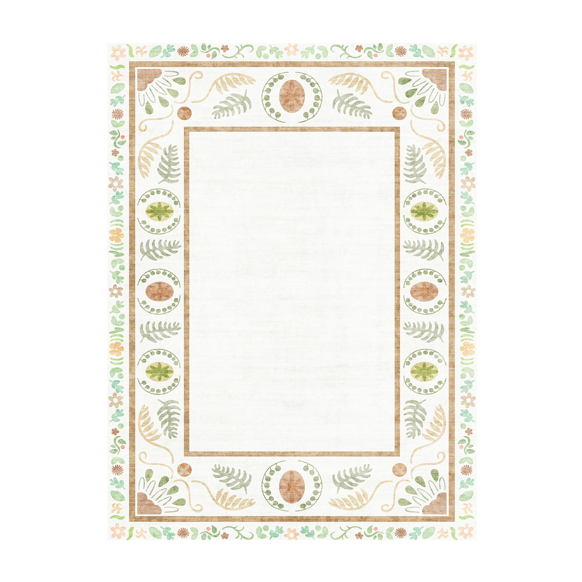 Outdoor rug - Maui Border White
