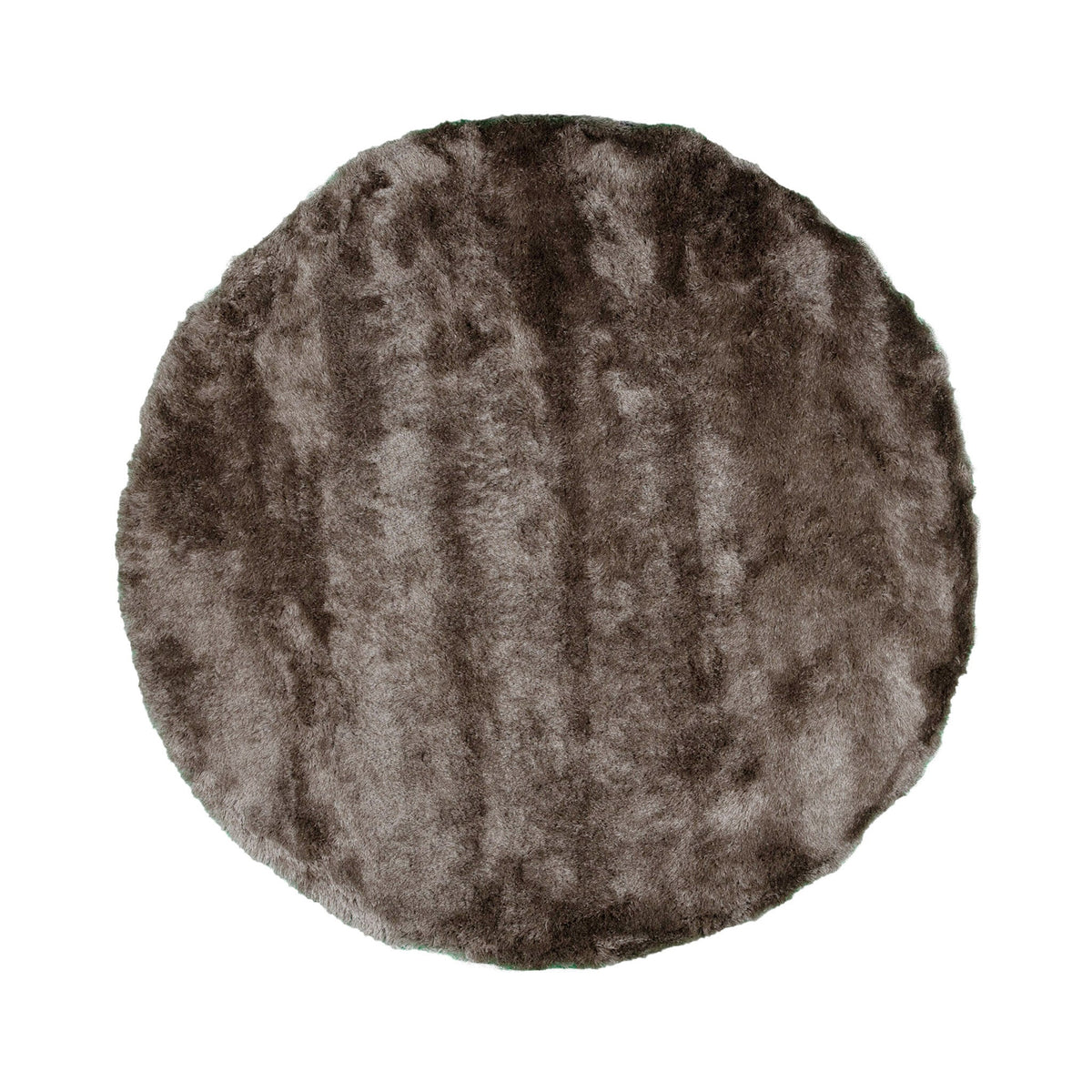 Round High Pile Rug - Glorious Silver/Grey