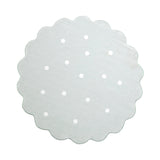 Round Kids Room Rug - Cloudy Dots Mint