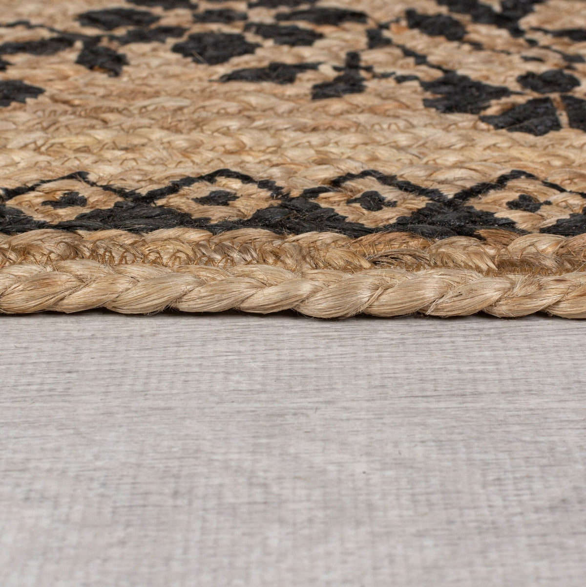 Jute floor rug - Marino Floral Natural