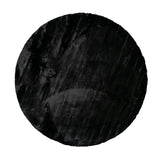 Round High Pile Rug - Comfy Supreme Black