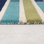 Modern Hallway Runner - Illo Piano Green/Multicolor