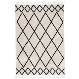 High Pile Rug - Grand Diamond Weave Cream/Black