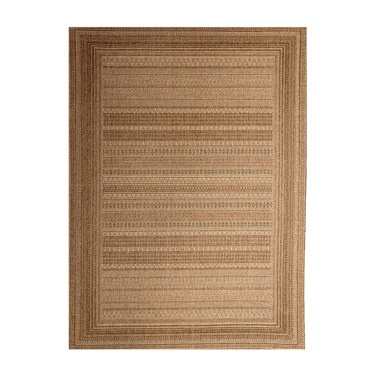 Jute Outdoor Rug - Mavi Stripes Cream/Brown
