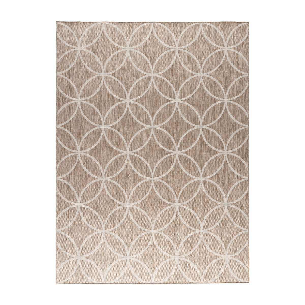 Geometric Outdoor Rug – Faro Ripple Beige