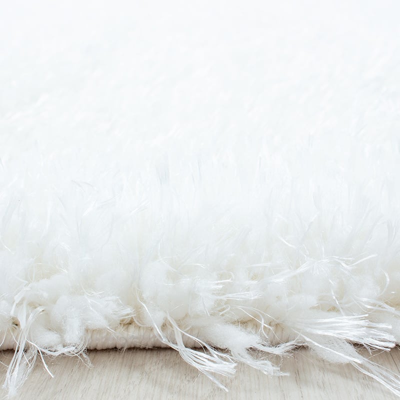 High pile floor rug - Blushy White