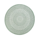 Round Outdoor Rug - Summer Azteca Green
