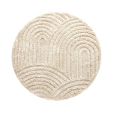 Round Scandinavian rug - Lova Arches Beige