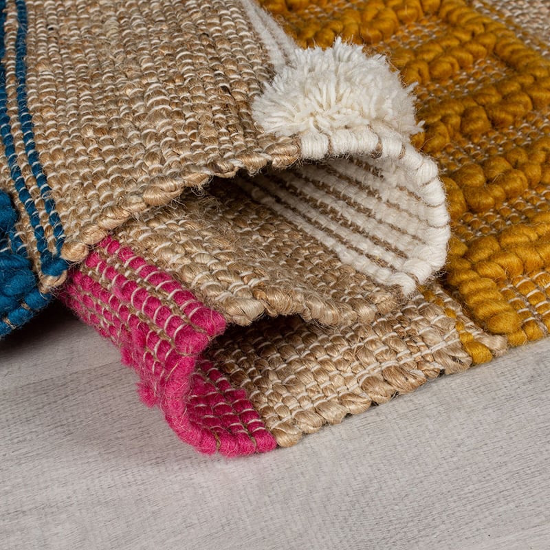 Jute floor rug - Jubio Medina Multicolor