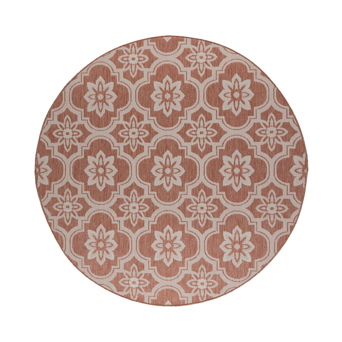 Round Outdoor Rug – Rio Flower Pink
