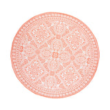 Round Outdoor Rug - Summer Oriental Pink
