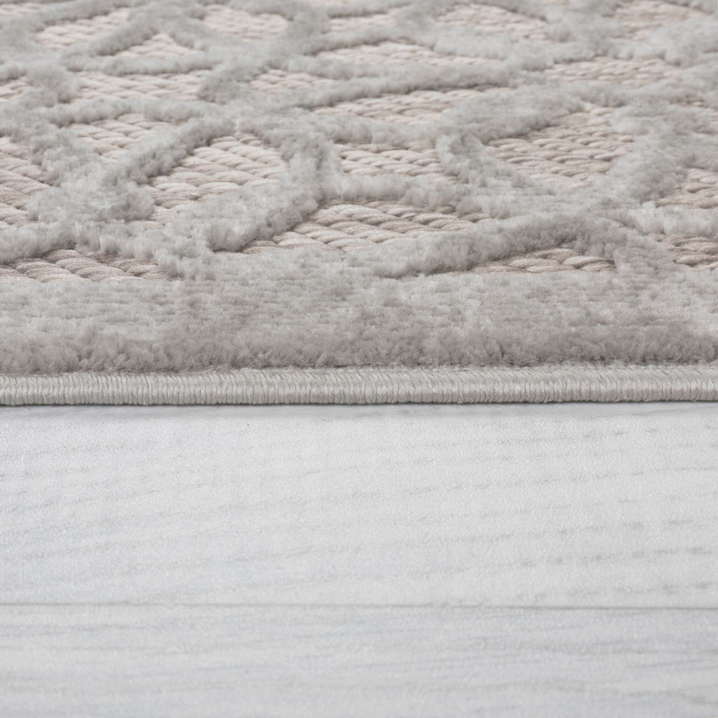 Outdoor rug - Piatto Argento Silver/White