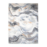 Abstract Rug - Xavier Wave Blue/Grey