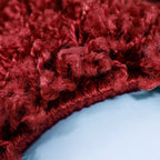 Round high pile floor rug - Life Red