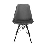 Velvet Chair - Dark Grey
