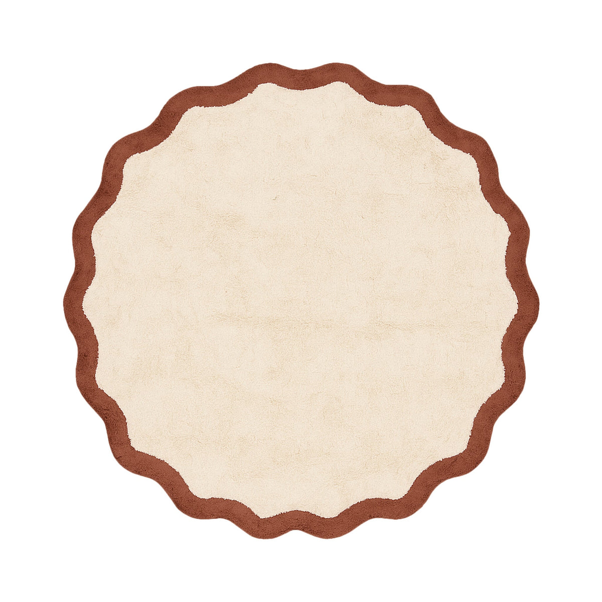 Round Washable Rug – Hazy Brown/Cream