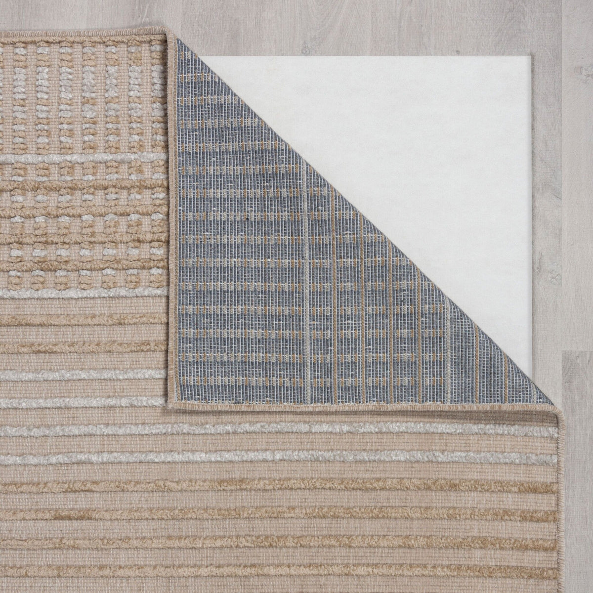 Washable floor rug - Elto Stripe Beige
