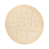 Round Outdoor Rug - Summer Oriental Yellow