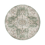 Round oriental rug – Leyla Medallion Green