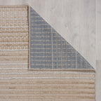 Washable floor rug - Elto Stripe Beige