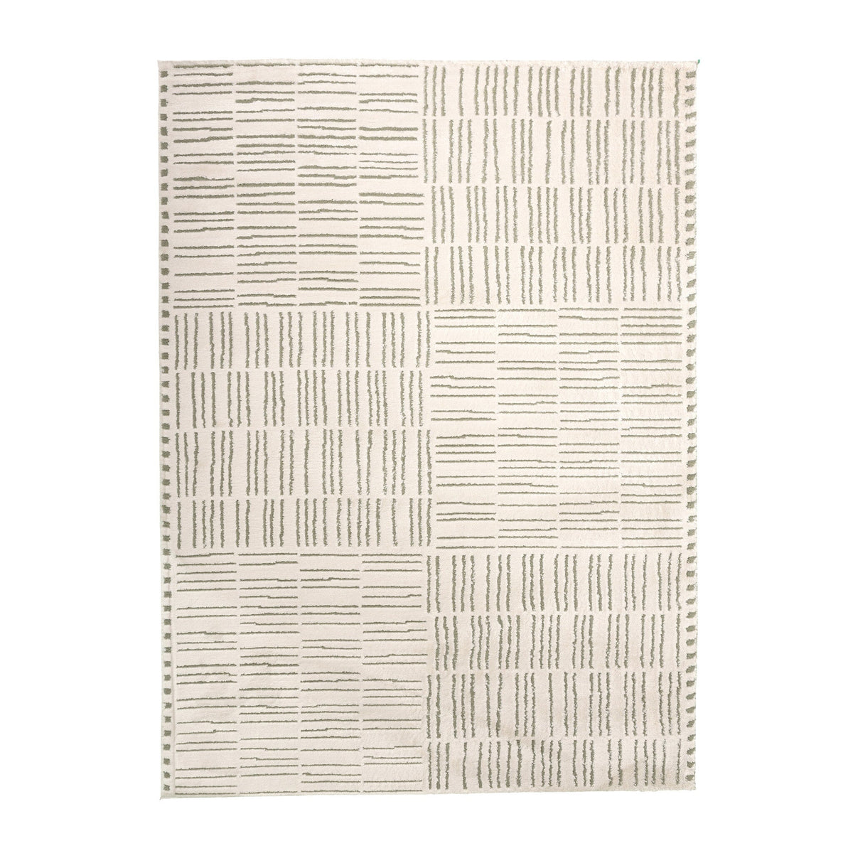 Scandinavian Rug - Yune Lines Cream/Green